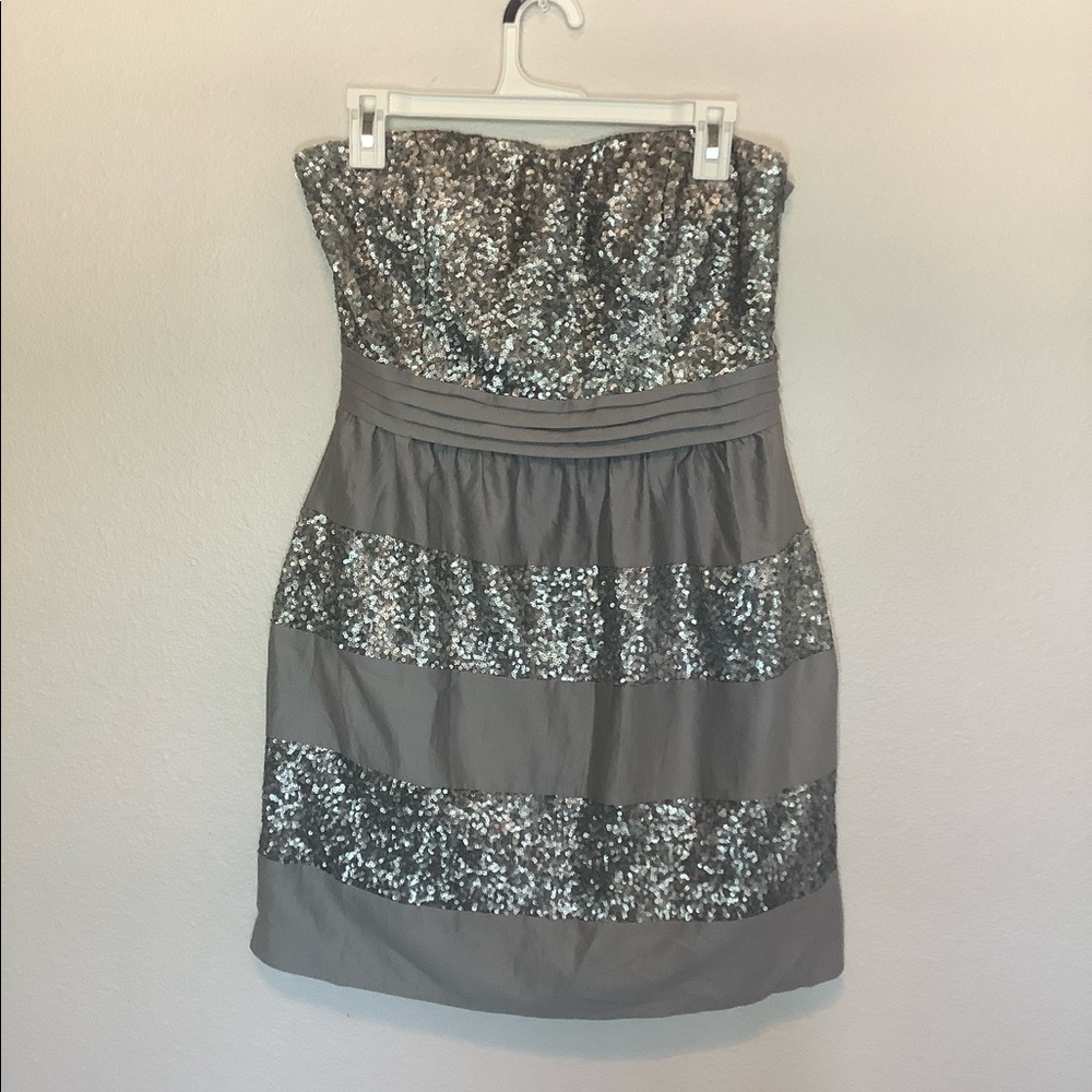 Y2K Mini Glitter Strapless Prom Dress